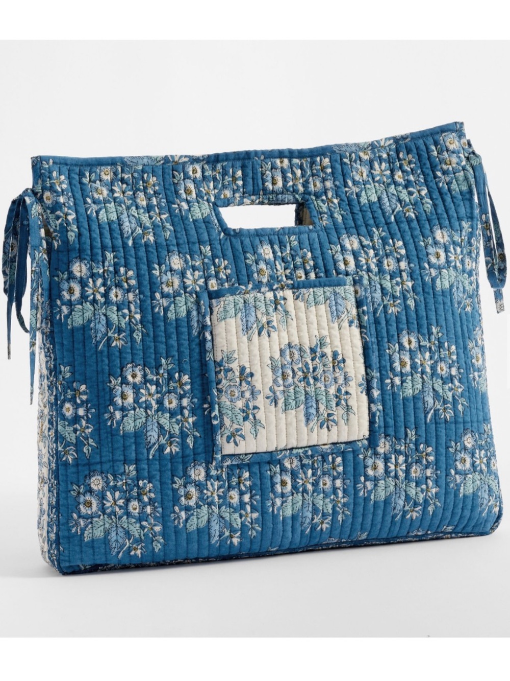 Pottery Barn Floral Print Travel Tote Bag